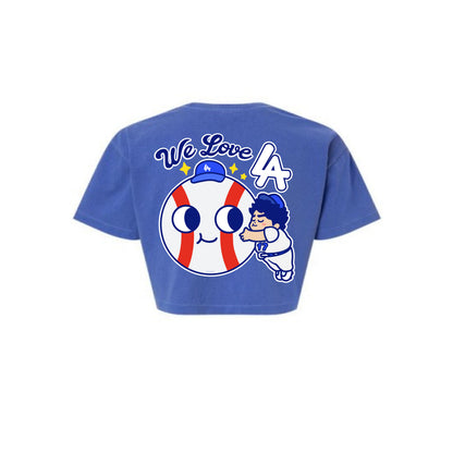 Chunkytani LA Love Cropped T-Shirt -Blue