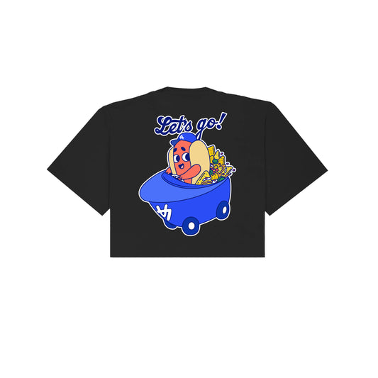 Chunkytani Dogders Snack Car Cropped T-Shirt - Black