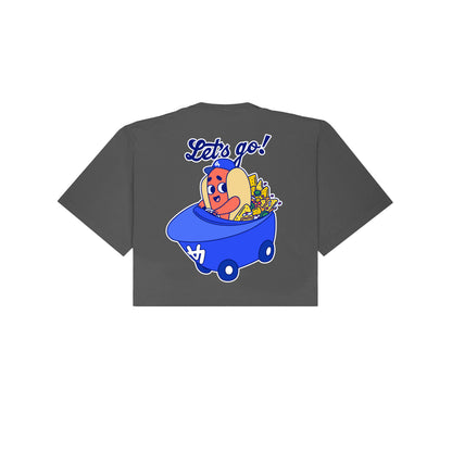 Chunkytani Dogders Snack Car Cropped T-Shirt - Shadow