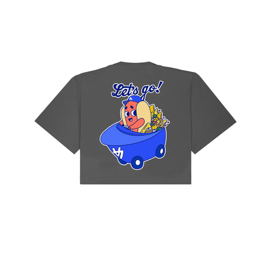 Chunkytani Dogders Snack Car Cropped T-Shirt - Shadow