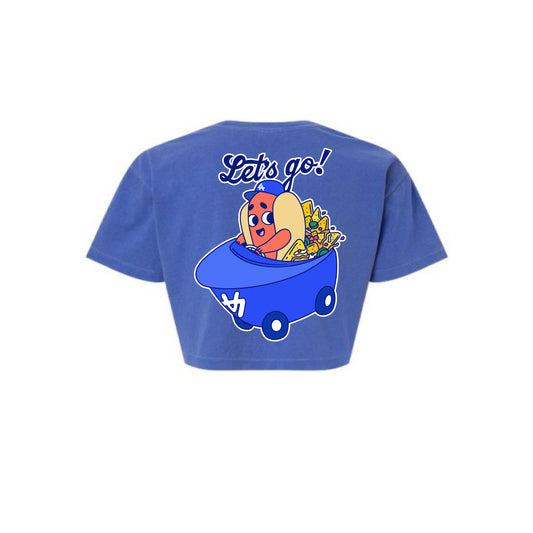 Chunkytani Dogders Snack Car Cropped T-Shirt - Blue
