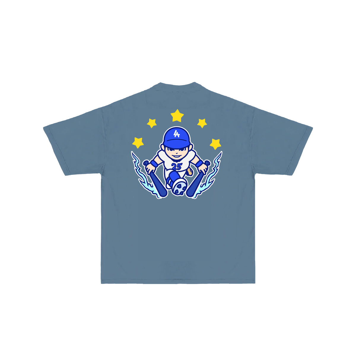 Chunkytani Tommy Two Hands T-Shirt - Denim Blue