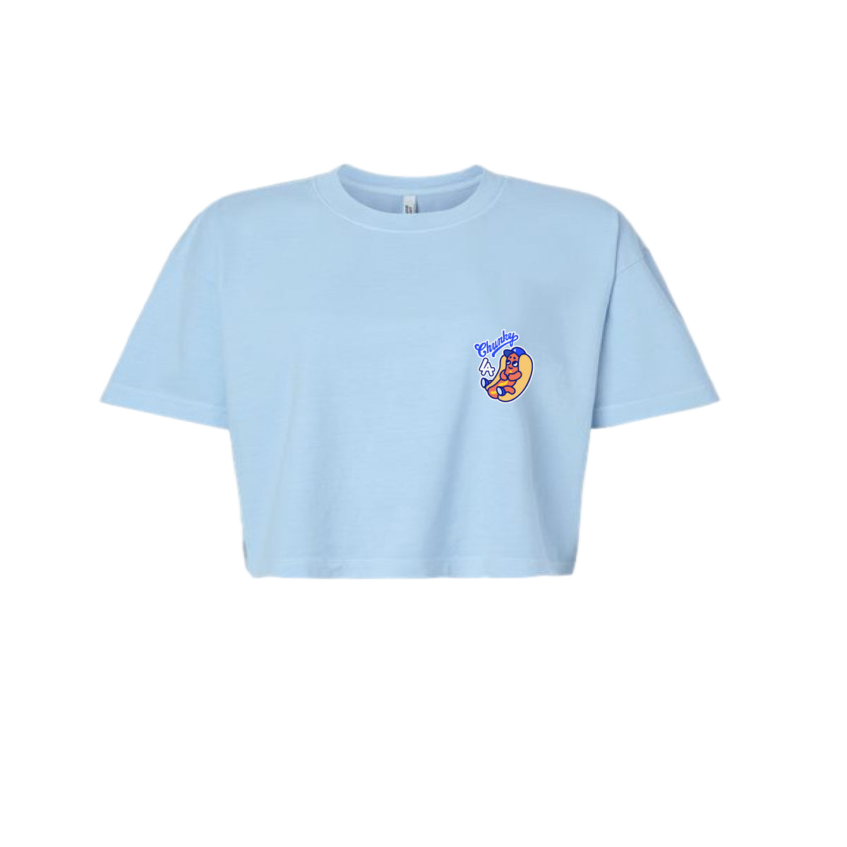 Chunkytani Dogders Snack Car Cropped T-Shirt - Light Blue