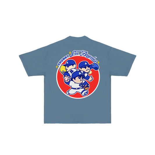 Chunkytani Bullpen T-Shirt - Denim Blue