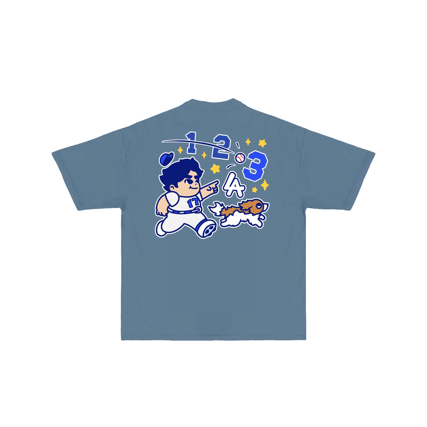 Chunkytani Three T-Shirt - Denim Blue