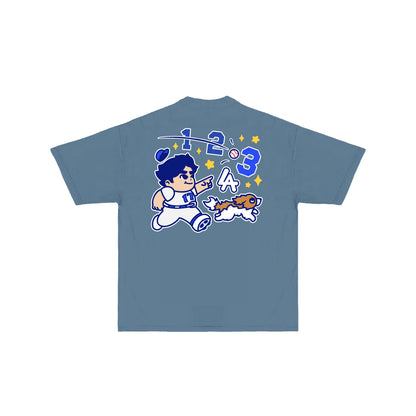 Chunkytani Three T-Shirt - Denim Blue