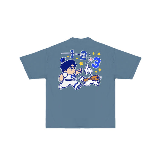 Chunkytani Three T-Shirt - Denim Blue