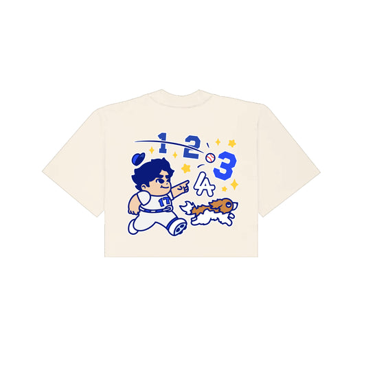 Chunkytani Three Cropped T-Shirt - Cream