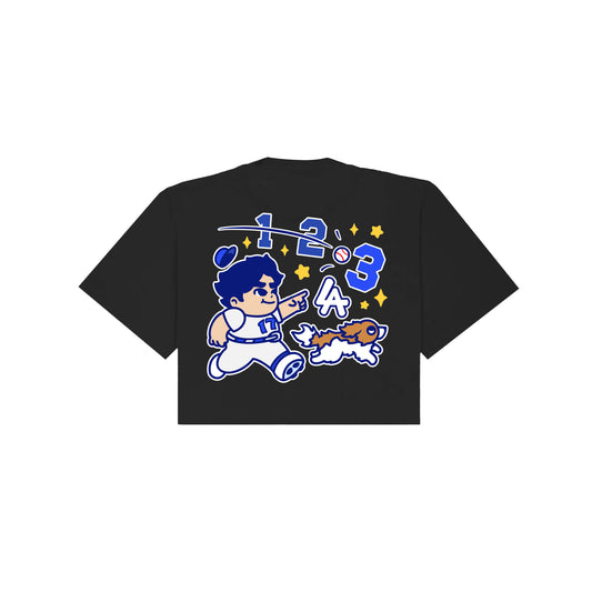 Chunkytani Three Cropped T-Shirt - Black