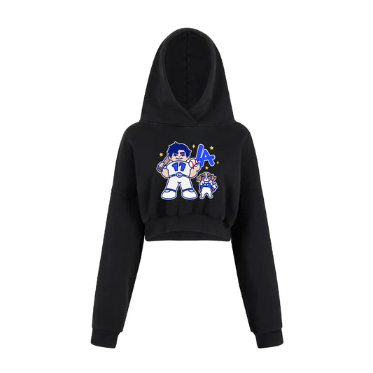 Chunkytani Hero Cropped Hoodie - Black