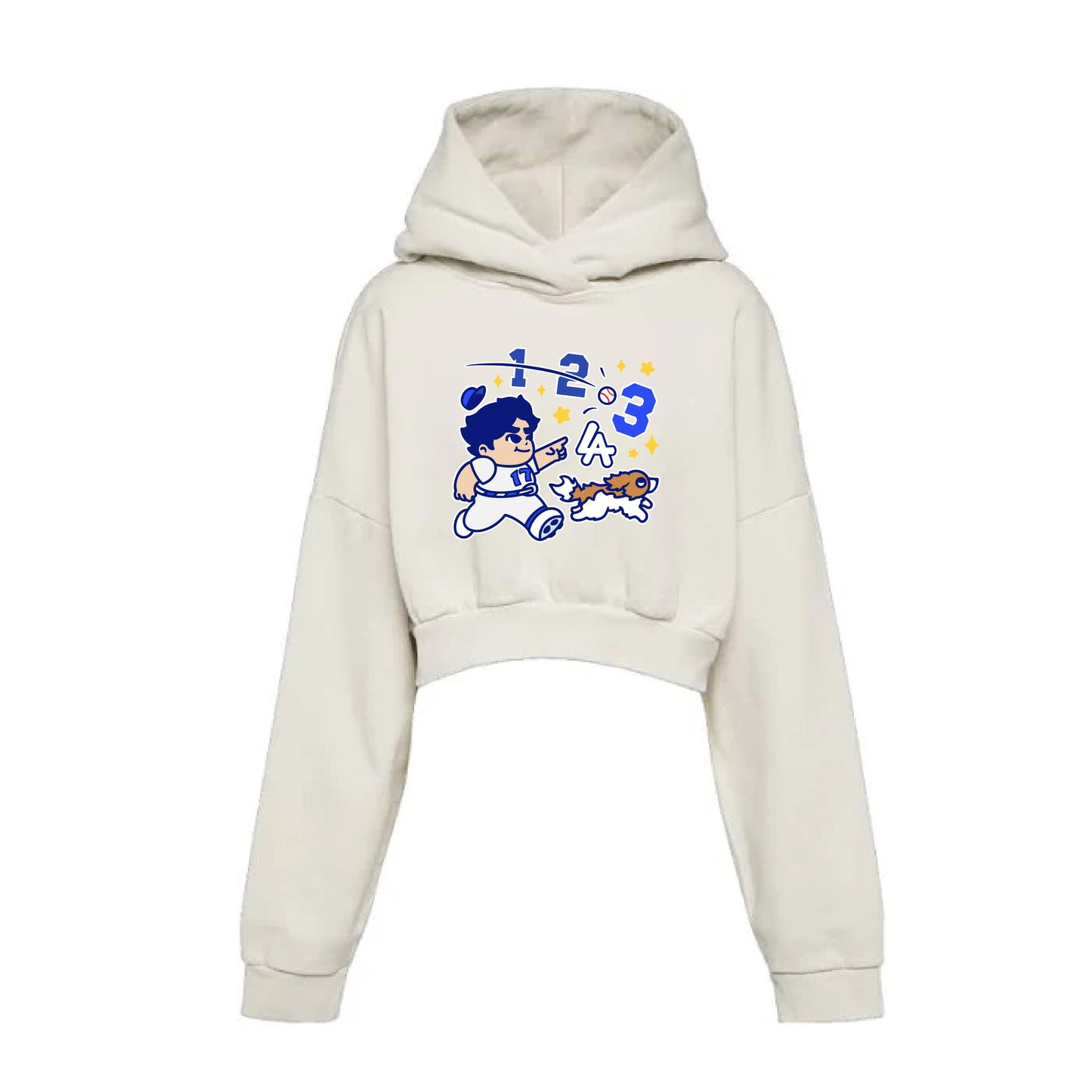 Chunkytani Three Cropped Hoodie - Cream