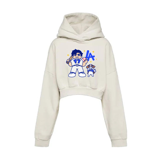 Chunkytani Hero Cropped Hoodie - Cream