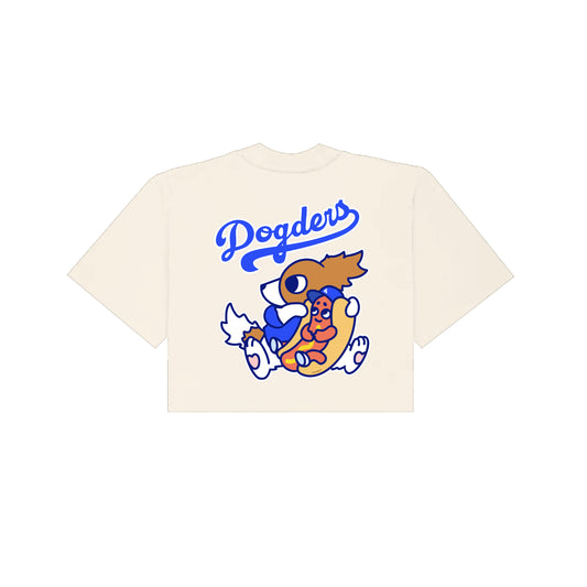 Chunkytani Hot Dogder Cropped T-Shirt - Cream