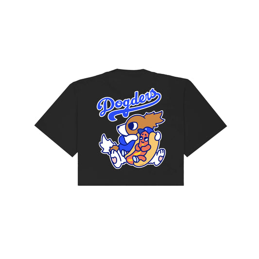 Chunkytani Hot Dogder Cropped T-Shirt - Black