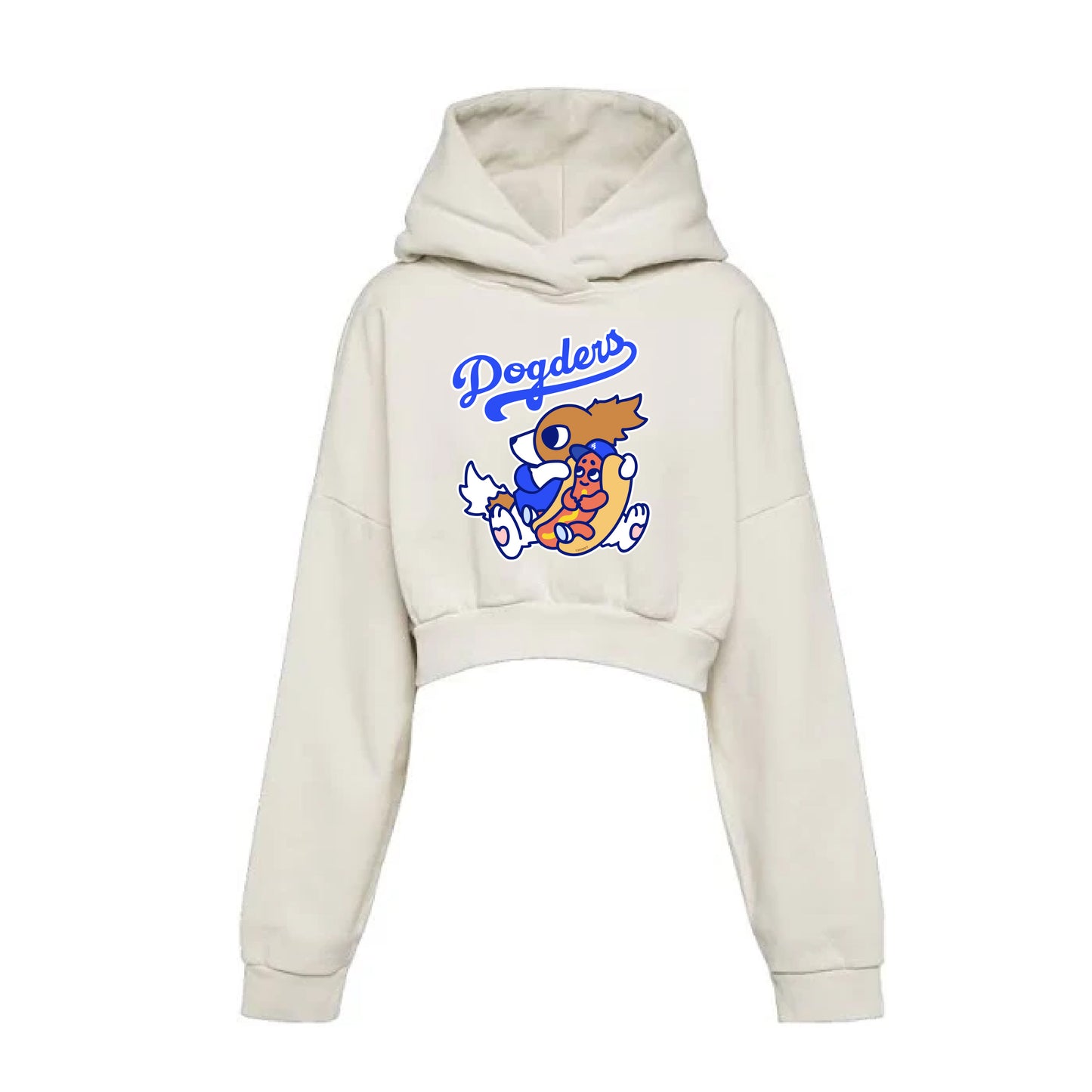 Chunkytani Hot Dogders Cropped Hoodie - Cream