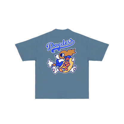 Chunkytani Hot Dogder T-Shirt - Denim Blue