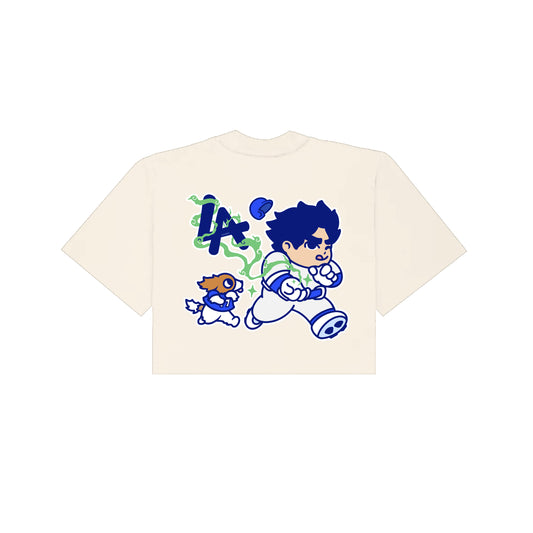 Chunkytani Matcha Cropped T-Shirt - Cream