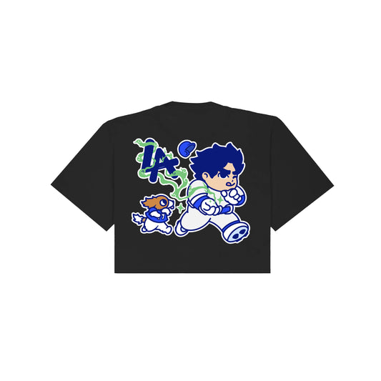 Chunkytani Matcha Cropped T-Shirt - Black