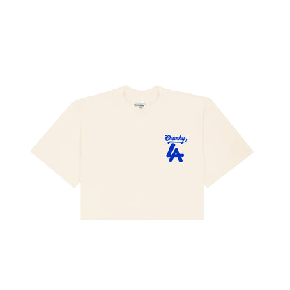 Chunkytani Slugger Cropped T-Shirt - Cream - PREORDER