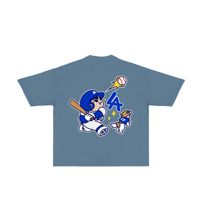 Chunkytani Slugger T-Shirt - Denim Blue