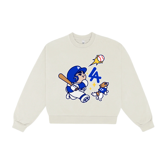 Chunkytani Slugger Cropped Mock Neck Sweater - Off-White - PREORDER