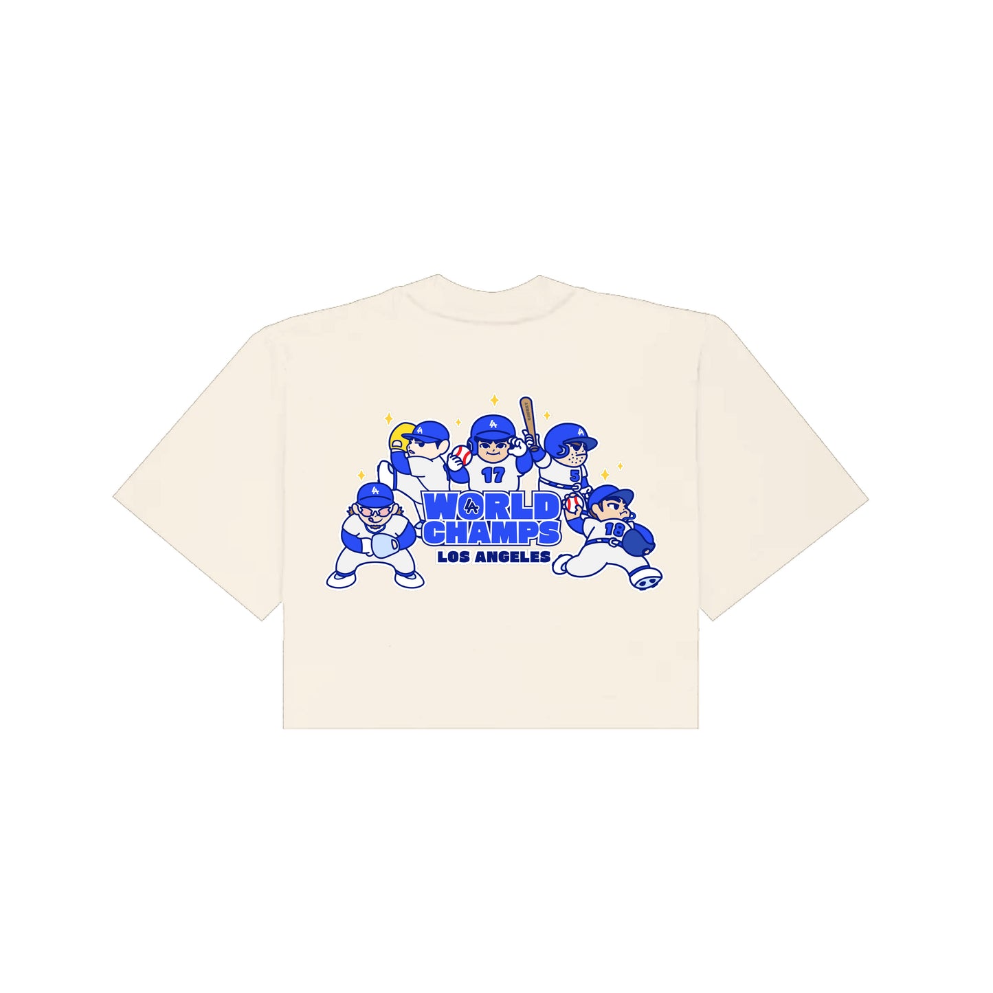 Chunkytani World Champs 2 Cropped T-Shirt - Cream