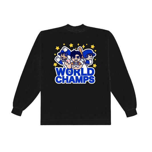 Chunky World Champs Long Sleeve Shirt - Black - PREORDER