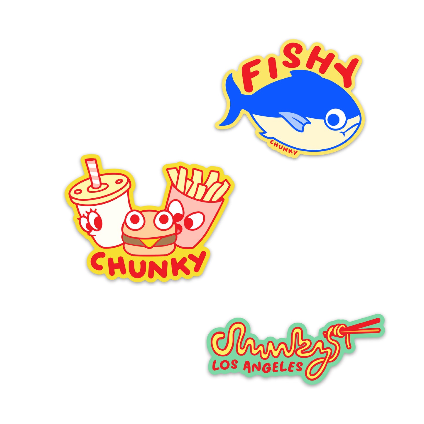 Chunky Foodies 3-Pack Stickers