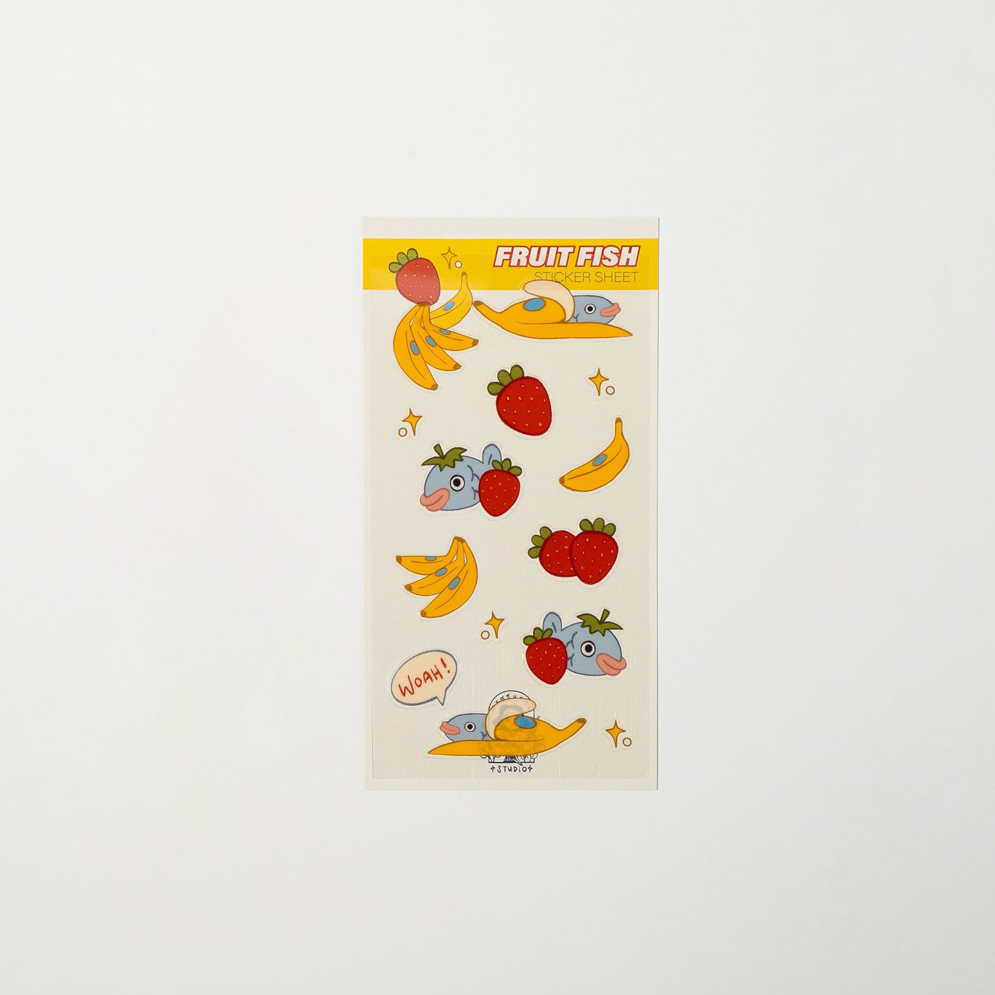 Fruit Fish PVC Clear Sticker Sheet