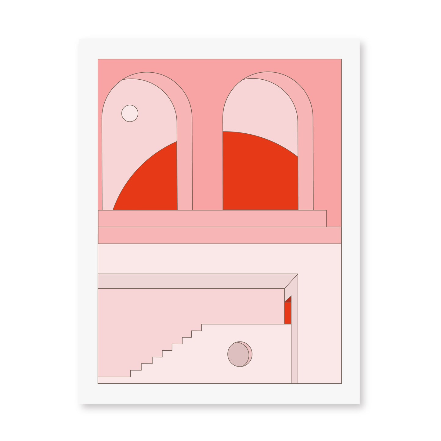 Pink Architecture Print