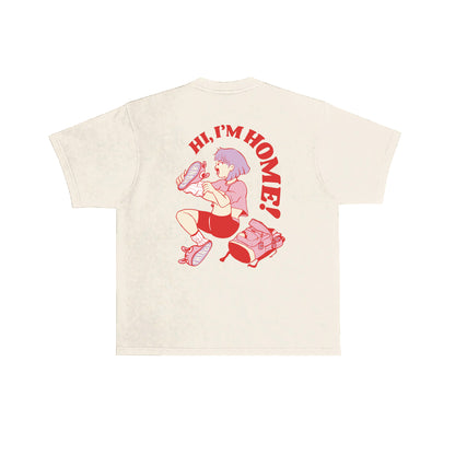 Hi, I'm Home T-Shirt - Cream