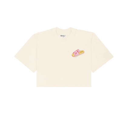 Hi, I'm Home Cropped T-Shirt - Cream