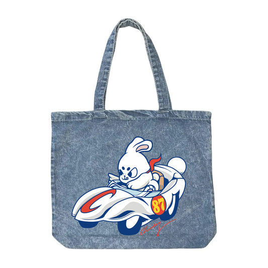 Chunky Racer Bunny Jean Tote