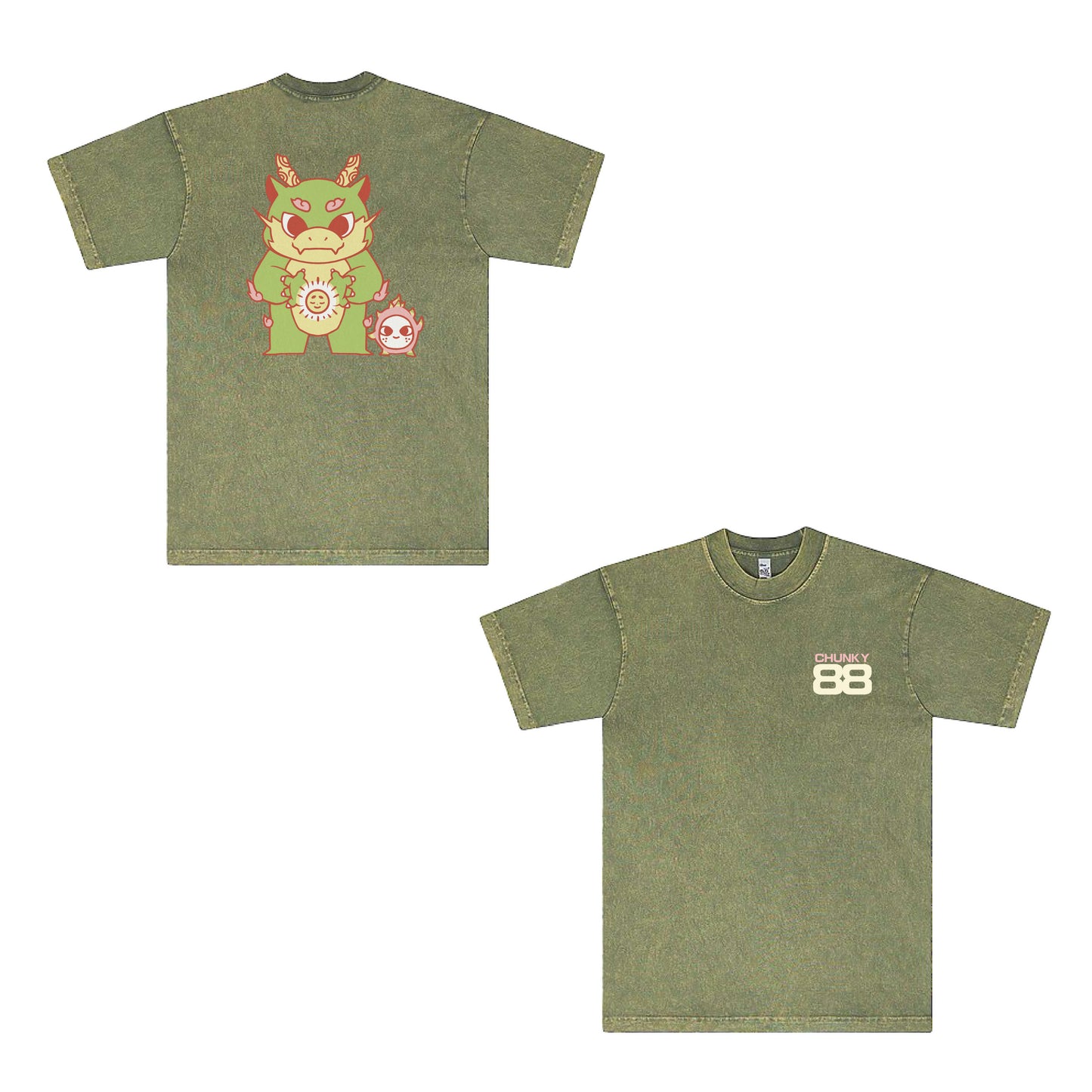 Chunky Dragons T-Shirt - Matcha