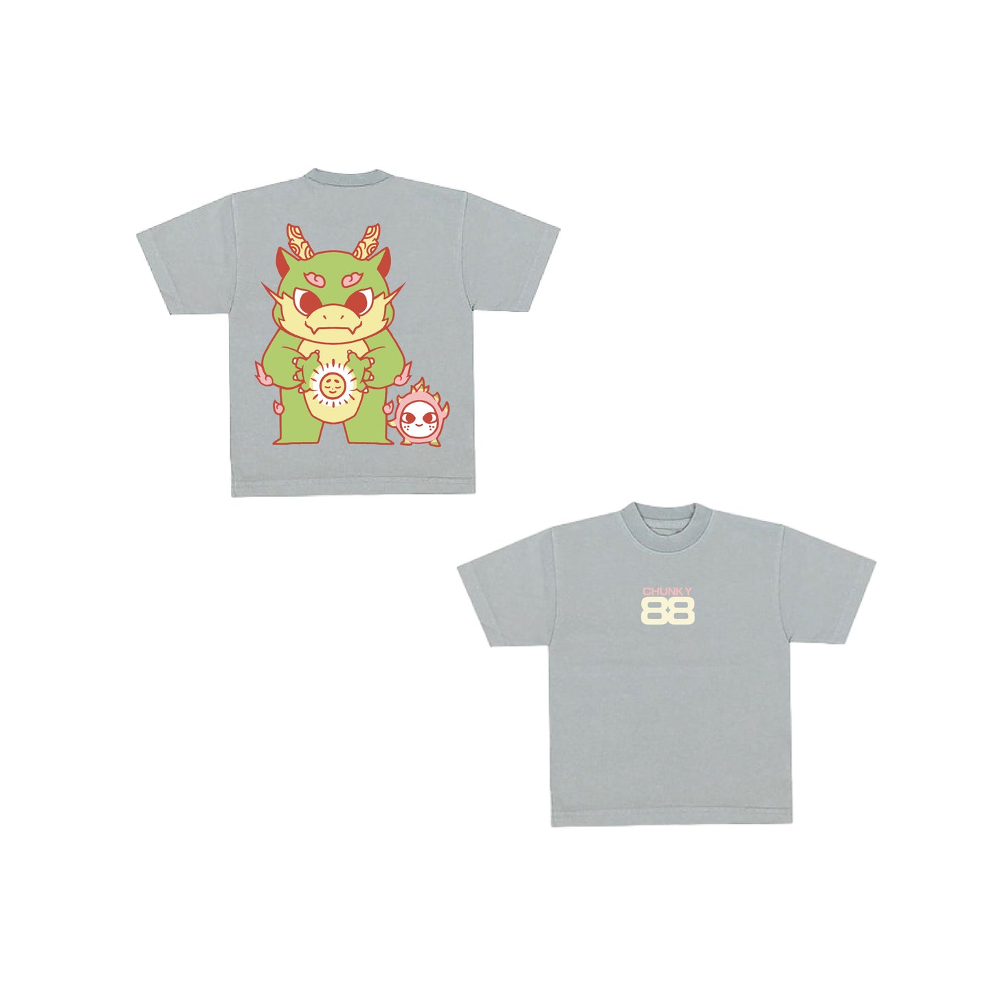Chunky Dragons Toddler T-Shirt - Sage