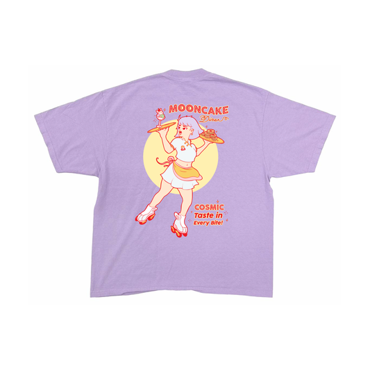 Chunky Mooncake Diner Roller Girl T-Shirt - Pastel Purple