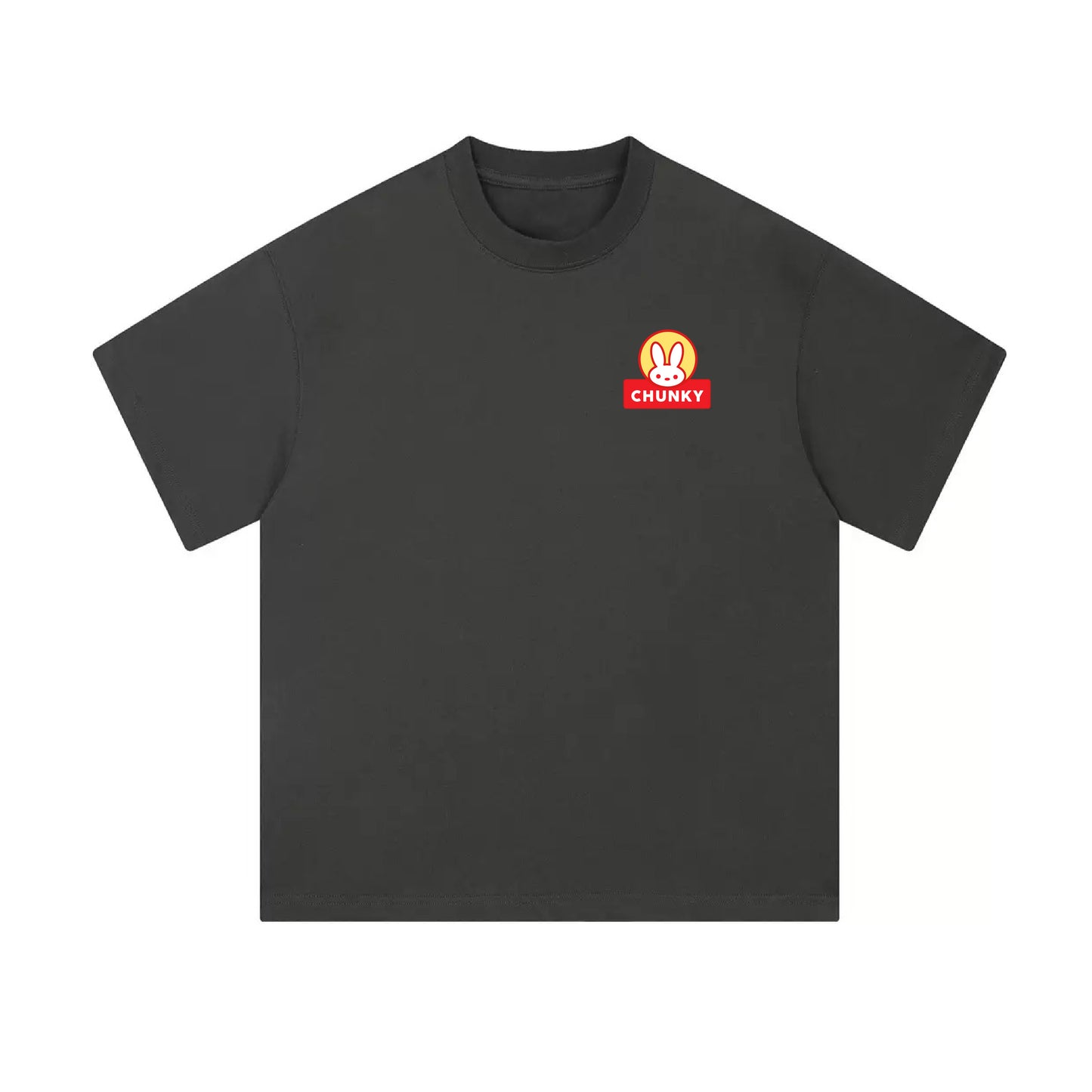 Chunky Mooncake Diner Bunny Waiter Mid-Cropped T-Shirt - Dark Gray