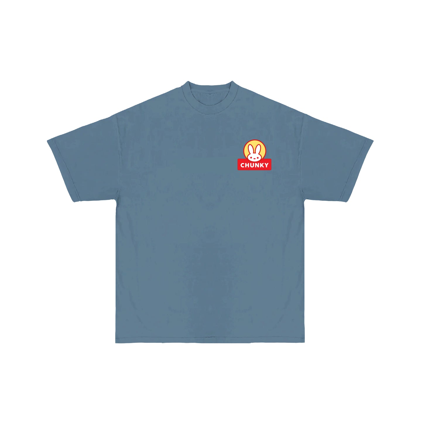 Chunky Mooncake Diner Bunny Waiter T-Shirt - Denim Blue