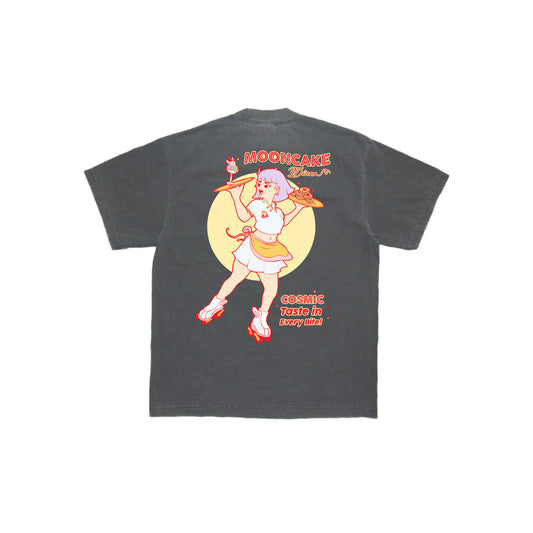Chunky Mooncake Diner Roller Girl T-Shirt - Shadow