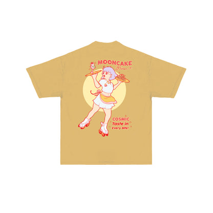 Chunky Mooncake Diner Roller Girl T-Shirt - Golden Moon