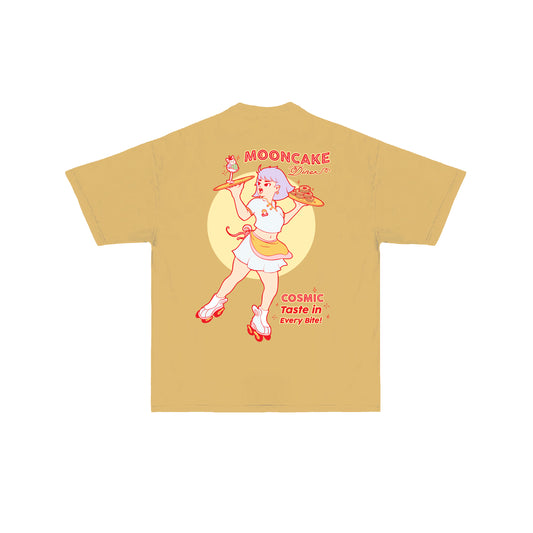 Chunky Mooncake Diner Roller Girl T-Shirt - Golden Moon