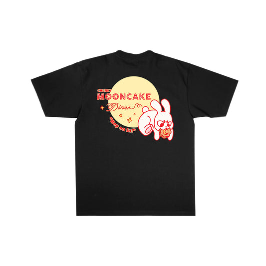 Chunky Mooncake Diner Bunny Hop T-Shirt - Black