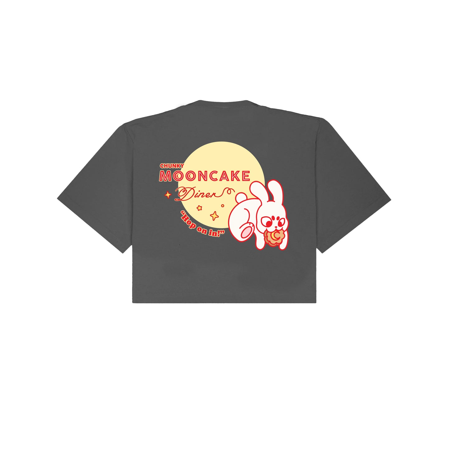 Chunky Mooncake Diner Bunny Hop Cropped T-Shirt - Shadow