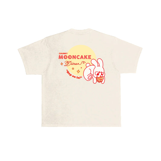 Chunky Mooncake Diner Bunny Hop T-Shirt - Cream