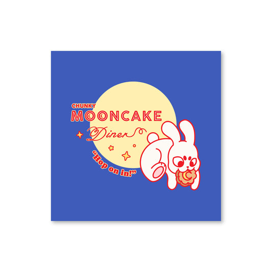 Chunky Mooncake Diner Bunny Hop Print