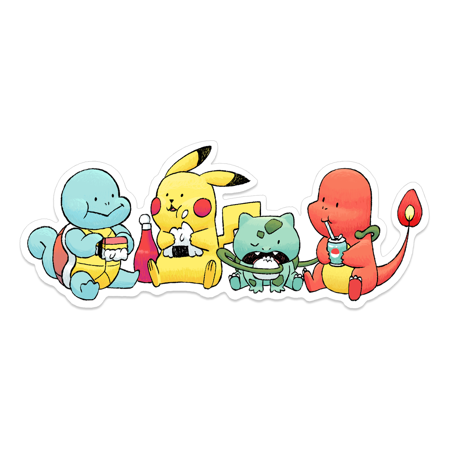 Pokémon on Lunch Sticker
