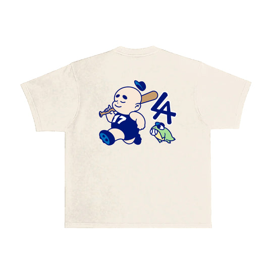 LA Baseball Baby T-Shirt - Cream