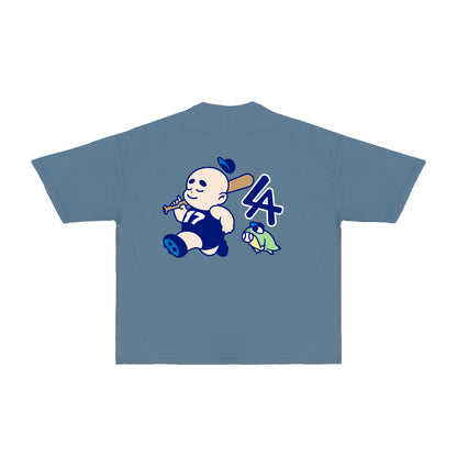 LA Baseball Baby T-Shirt - Denim Blue