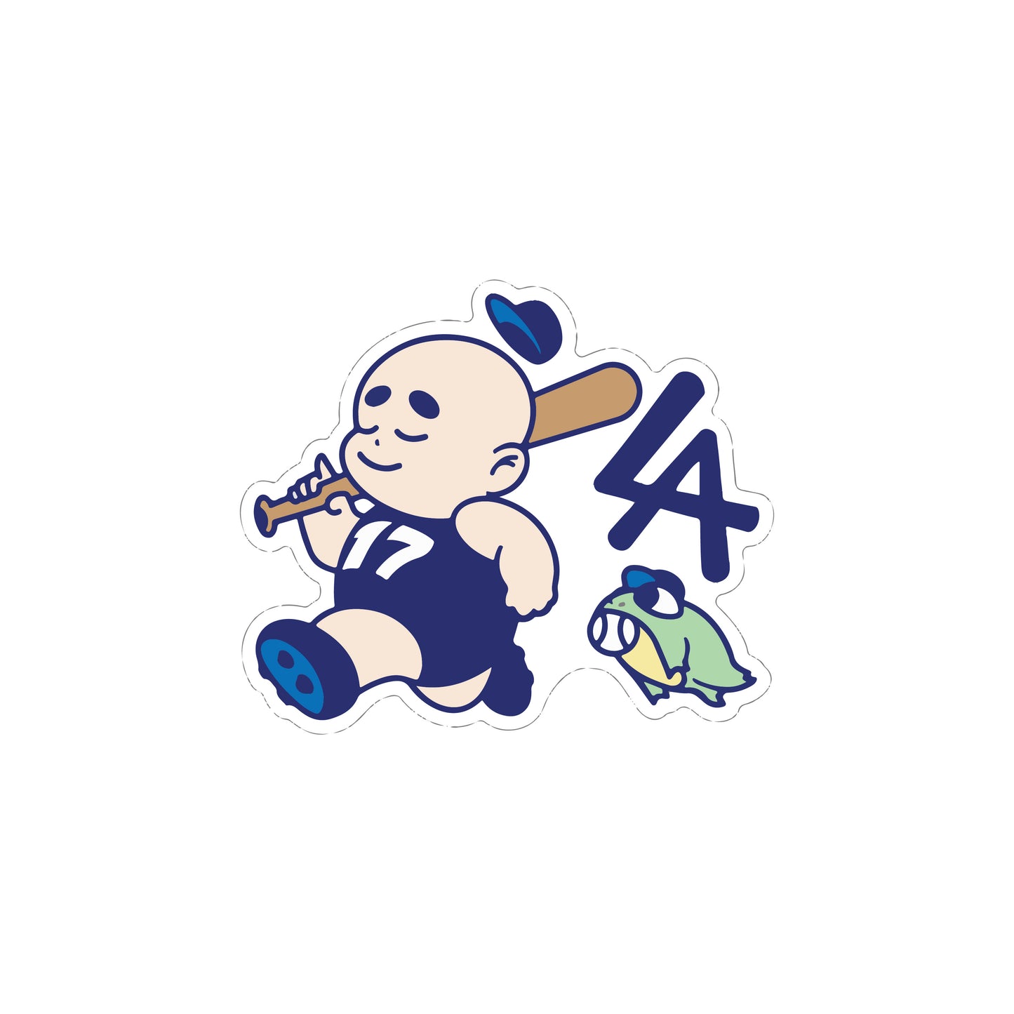 LA Baseball Baby Sticker