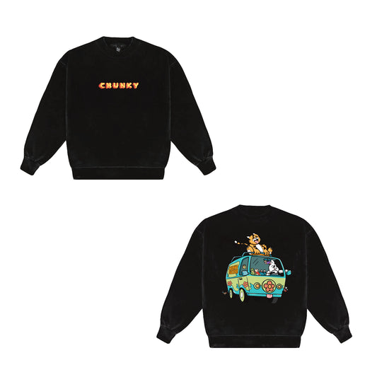 Chunky Machine Crewneck Sweater - Black